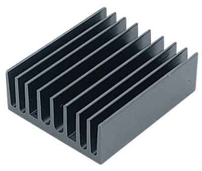 Jäähdytyslevy 3°K/W 75x63x25mm musta (KS63-75E)