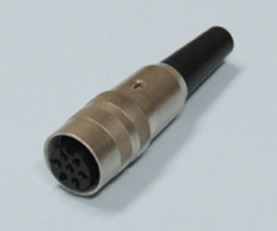 DIN-jatkopistoke kierrelukituksella 7-nap. naaras