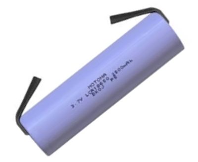 Li-Ion-akku juotoskorvakkeilla 3,7V 2500mAh