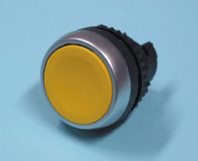 Painikemekanismi lukkiutuva keltainen