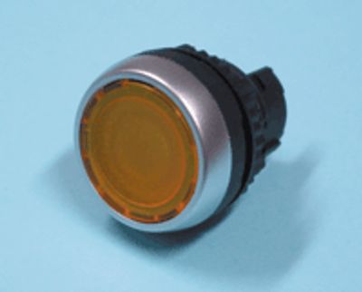 Valopainikemekanismi, lukkiutuva, keltainen