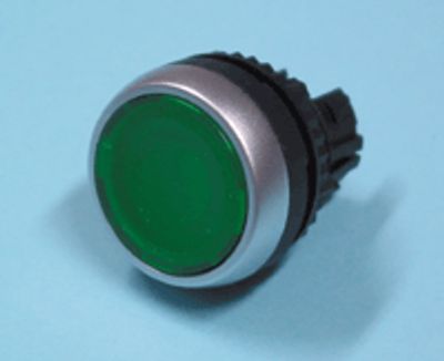 Valopainikemekanismi, palautuva, vihreä