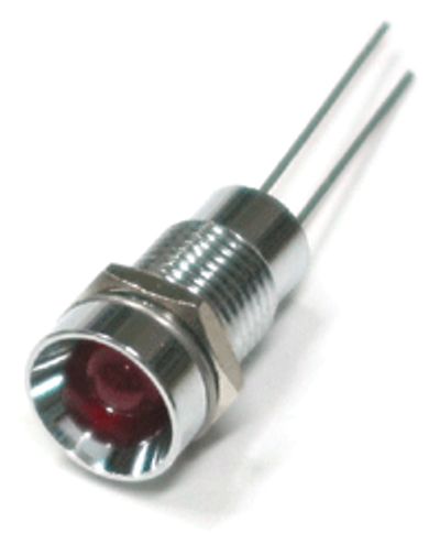 Led-kaluste 8mm kromi/punainen