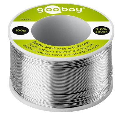 Lyijytön juotostina Sn95,5/Cu0,7/Ag3,8 0,35mm 100g