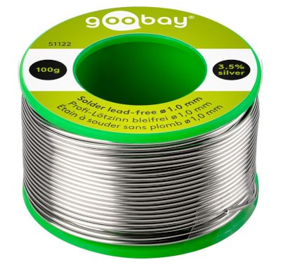 Lyijytön juotostina Sn95,8/Cu0,7/Ag3,5 1,0mm 100g