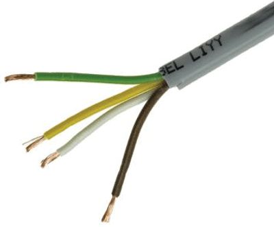 Moninapakaapeli suojaamaton 4x0,5mm² harmaa