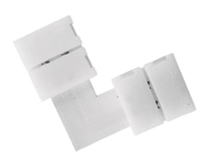 Jatkoliitin LED-valonauhoille 2-nap./kulma 10mm nauhoille
