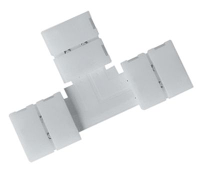 Jatkoliitin LED-valonauhoille 2-nap./T-liitin 10mm nauhoille