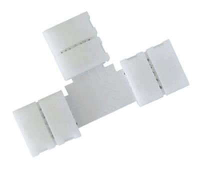 Jatkoliitin LED-valonauhoille 4-nap./T-liitin 10mm nauhoille