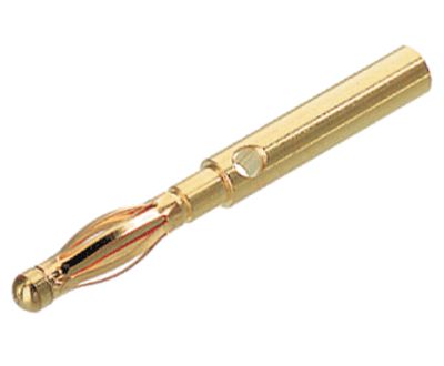 Banaanipistoke 2mm kullattu (ilman suojusta)