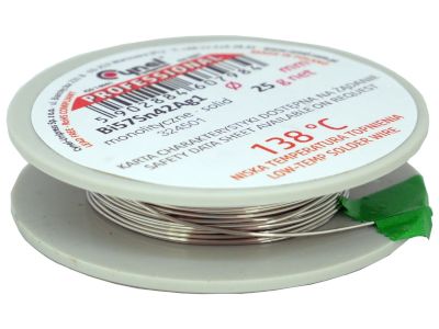 Lyijytön juotostina Bi57/Sn42/Ag1 1,25mm 25g