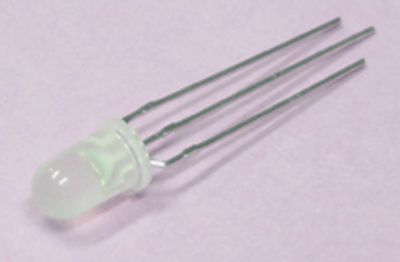 Kaksivärinen LED, 5mm 40/25mcd, punainen/vihreä