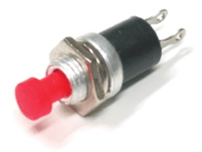 Painike, sulkeutuva 1xOFF-(ON), 1A 125V, punainen
