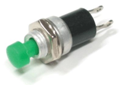 Painike, sulkeutuva 1xOFF-(ON), 1A 125V, vihreä