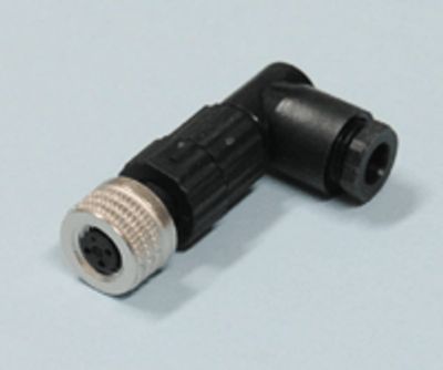 Anturiliitin M8 kulma kaapelipistoke 3-nap. naaras