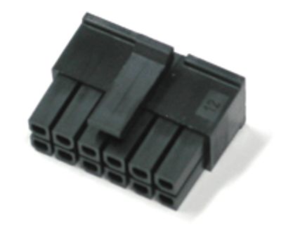 Liitinrunko Micro-Fit naaraskoskettimille 12-nap.