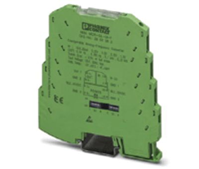 Signaalimuunnin/vahvistin (U-I/F) DIN-kiskoon 0-10V/0-20mA/F