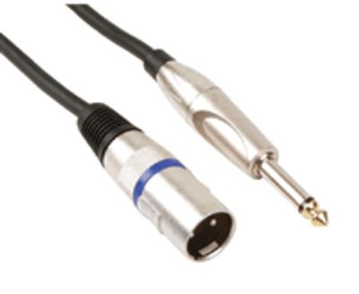 Audioliitäntäkaapeli 6,3mm monoplugi/XLR-uros 1,5m