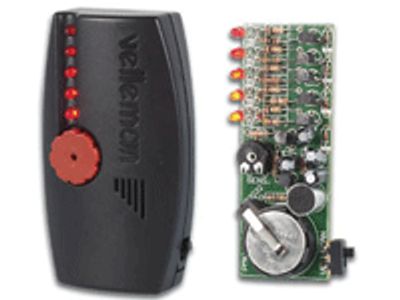 Rakennussarja koteloitu VU-mittari ledeillä