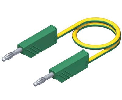 Banaanimittajohto 4mm PVC keltavihreä 1m *