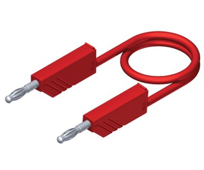 Banaanimittajohto 4mm PVC punainen 0,5m