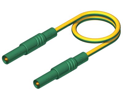 4mm turvabanaanimittajohto PVC 100cm keltavihreä *