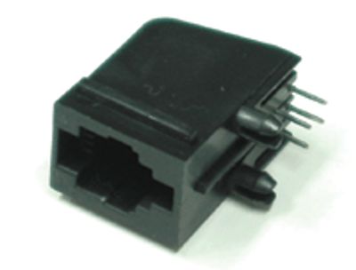 Modular-runkoliitin piirilevylle, kulmamalli 4/4-napainen (RJ22) *