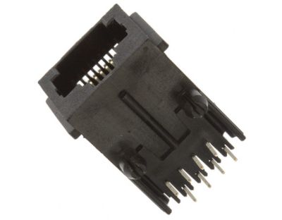 Modular-runkoliitin piirilevylle, kulmamalli 8/8-napainen (RJ45)