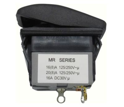 Keinuvipukytkin merkkivalolla 1xON-OFF IP67 musta