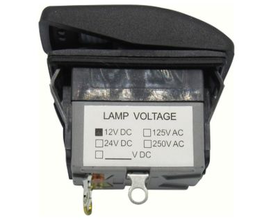 Keinuvipukytkin merkkivalolla 1xON-OFF IP67 musta