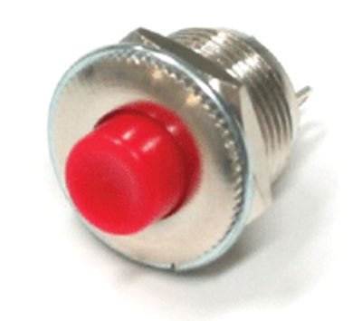 Painike sulkeutuva 1xOFF-(ON) 1A 250V punainen *