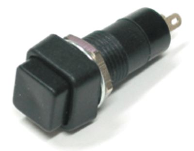 Painike, sulkeutuva 1xOFF-(ON), 3A 125V, musta