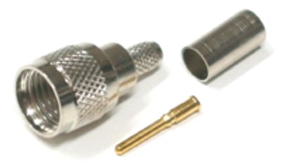 Mini-UHF-pistoke, puristettava RG-58U