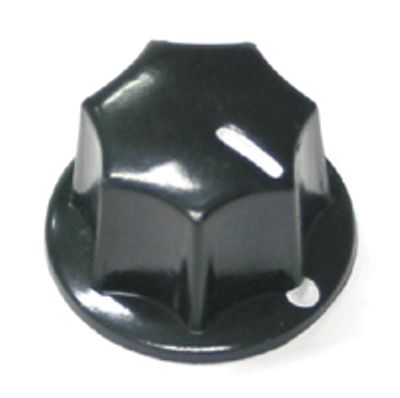 Laitenuppi, musta bakeliitti 6,35mm/24mm