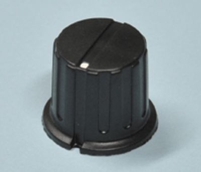 Laitenuppi musta bakeliitti 6,35mm/24mm