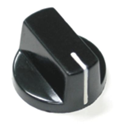 Laitenuppi, musta bakeliitti 6,35mm/27mm