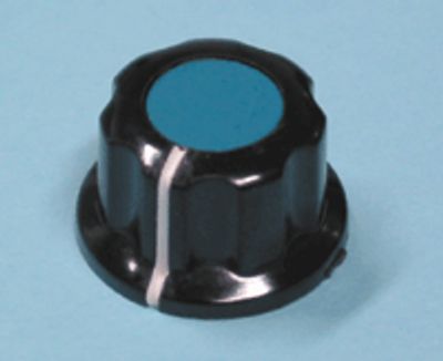 Laitenuppi, bakeliitti 6,35mm/19,5mm sininen