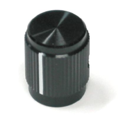 Laitenuppi, musta alumiini 6mm/13mm * Laitenuppi, musta alumiini 6mm/13mm *