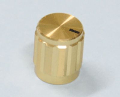 Laitenuppi alumiini/muovi 6mm/14mm kulta