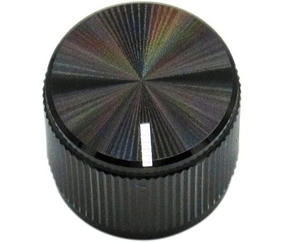 Laitenuppi alumiini 6,35mm/19x15,8mm musta *