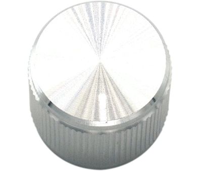 Laitenuppi alumiini 6,35mm/19x15,8mm hopea *