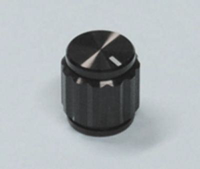 Laitenuppi alumiini 6,35mm/15mm musta