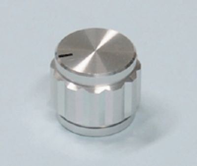 Laitenuppi alumiini 6,35mm/22mm hopea