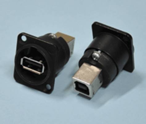 Usb Runkoliitin USB-läpivientiliitin USB 2.0 musta - Starelec.fi