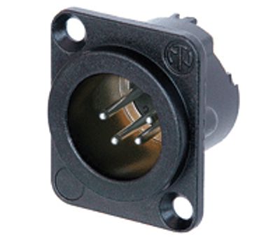 XLR-runkoliitin 4-nap. uros musta