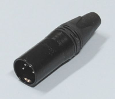 XLR-pistoke 4-nap. uros musta