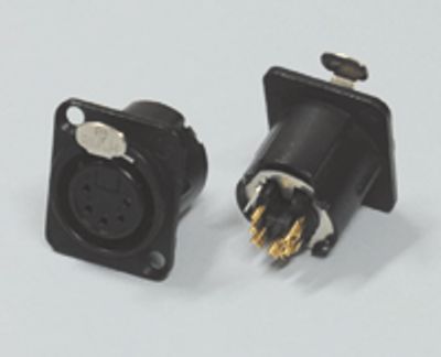 XLR-runkoliitin 5-nap. naaras musta