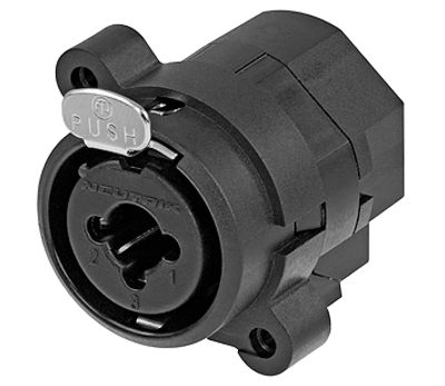 Stereojakki 6,3mm (XLR-aukotus) lukituksella piirilevylle kulma/kytkimillä musta * Stereojakki 6,3mm (XLR-aukotus) lukituksella piirilevylle kulma/kytkimillä musta *