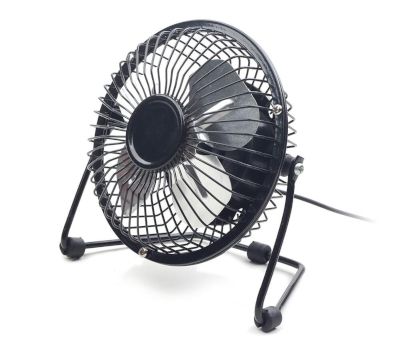 Pöytätuuletin 4" USB-liitännällä 5Vdc  musta