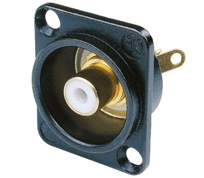 RCA-runkoliitin (XLR-aukotus) naaras musta/valkoinen (NF2D-B-9)